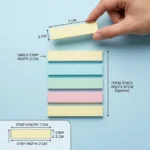 ⁦ملاحظات لاصقة ملونة متعددة 7×2 سم – Stick Note لتنظيم الملاحظات والملفات⁩ - الصورة ⁦2⁩