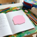 ⁦ستيكي نوت وردي شكل كيوت مقاس 9×7.5 سم – ملاحظات لاصقة مميزة للمكتب والمذاكرة⁩ - الصورة ⁦3⁩