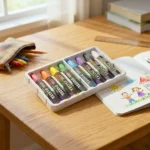 ⁦ألوان باستيل زيتي 8 ألوان للأطفال – Oil Pastels غير سامة للرسم والتلوين المدرسي 🎨✨⁩ - الصورة ⁦3⁩