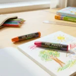 ⁦ألوان باستيل زيتي 8 ألوان للأطفال – Oil Pastels غير سامة للرسم والتلوين المدرسي 🎨✨⁩ - الصورة ⁦5⁩