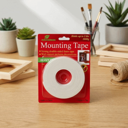 دبل فيس فوم ثقيل التحمل – شريط لاصق مزدوج للحوائط لتعليق الصور والديكورات حتى 2 كجم