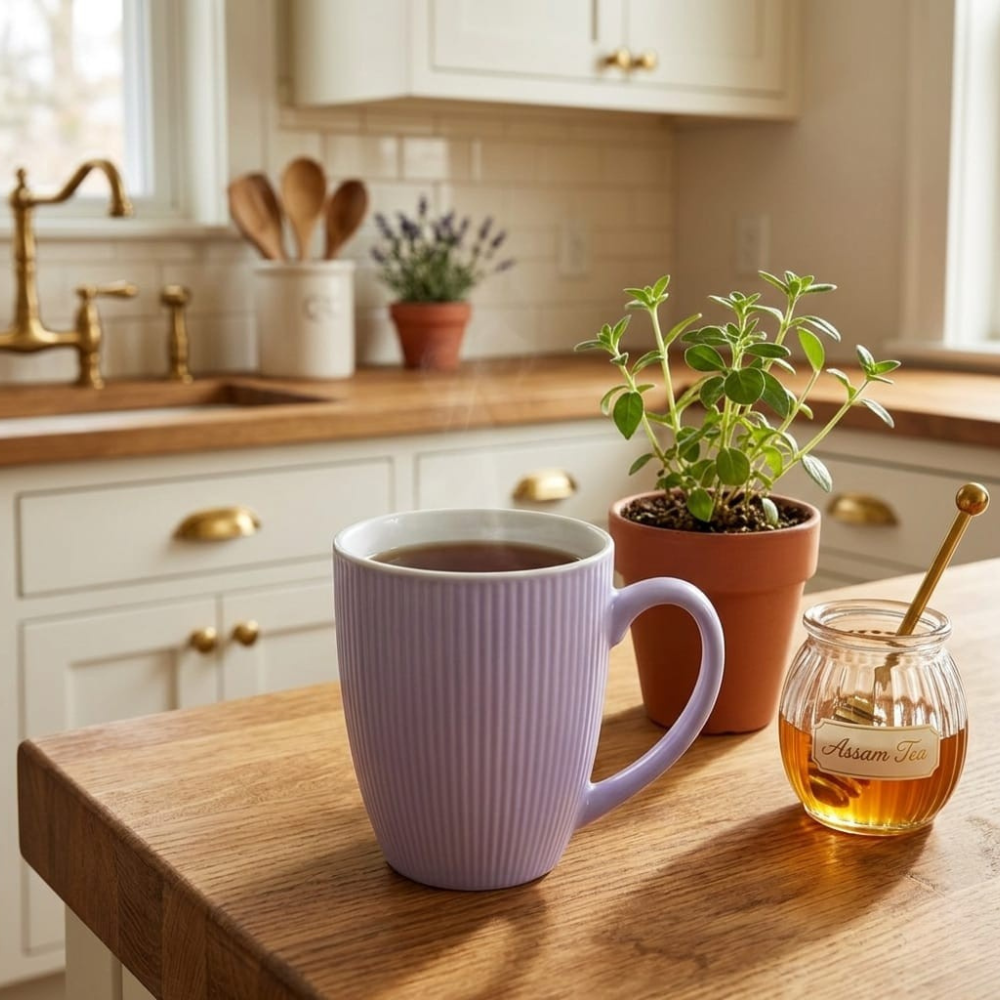 1 مج ايكيا لافندر – كوب قهوة سيراميك أنيق بلون هادئ مناسب للمنزل والمكتب
