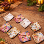 ⁦أكياس توزيعات العيد للأطفال – محافظ فلوس قماش بتصميمات كرتونية ملونة لهدايا العيد والفلوس⁩ - الصورة ⁦2⁩