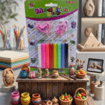 كارت صلصال 8 قطع + 2 لعبة تشكيل للأطفال | ألوان زاهية آمنة لتنمية الإبداع والتسلية - الصورة 2