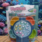 لعبة صيد السمك للأطفال 19×21 سم – Fishing Toy دوارة تعليمية ممتعة + 2 سنارة - الصورة 2