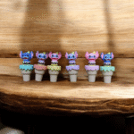 قلم تحديد كيوت شكل آيس كريم بشخصية مرحة – 6 ألوان باستيل للمدرسة والمكتب - الصورة 3