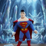 دبدوب سوبرمان قطيفة للأطفال – دبدوب سوبر مان ناعم بطول 45 سم وعرض 21 سم مع كيب أحمر – لعبة شخصيات الأبطال الخارقين - الصورة 3