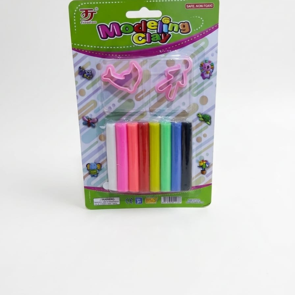 2 كارت صلصال 8 قطع + 2 لعبة تشكيل للأطفال | ألوان زاهية آمنة لتنمية الإبداع والتسلية