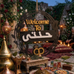 ⁦تارة خشب للحنة 30×33 سم – ديكور استقبال مميز للعروسة والضيوف في ليلة الحنة 2026⁩ - الصورة ⁦3⁩