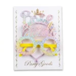 طقم Bride ألوان قوس قزح جليتر 2 قطعة – نظارة وهيد باند بتصميم تاج للعروسة