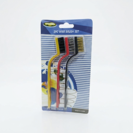 طقم فرش تنظيف سلكية 3 قطع لإزالة الصدأ وتنظيف المعادن والبوتاجاز والأدوات الصلبة