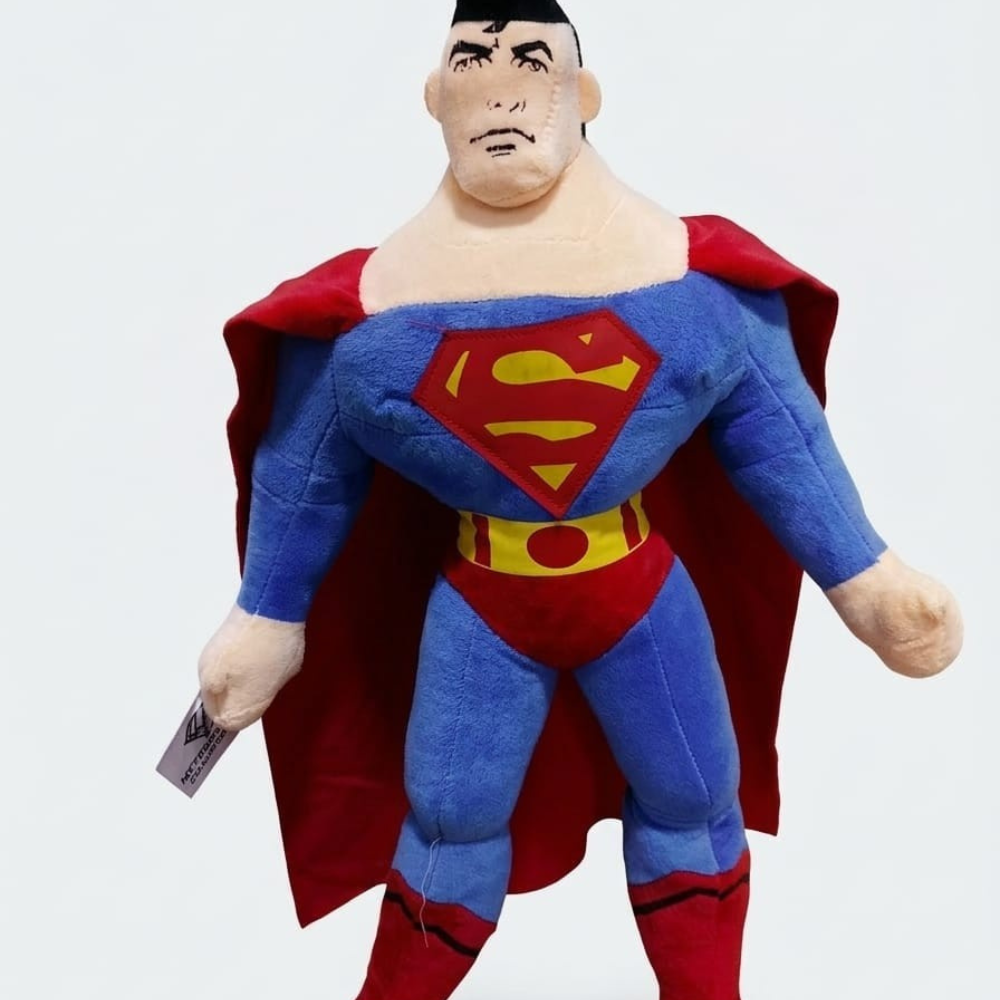 3 دمية سوبرمان قطيفة للأطفال – دبدوب سوبر مان ناعم بطول 45 سم وعرض 21 سم مع كيب أحمر – لعبة شخصيات الأبطال الخارقين