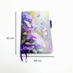 ⁦نوت استيك بتصميم فراشات وزهور ملونة مقاس 21×14 سم – نوت بوك أنيق للمذاكرة والتخطيط اليومي⁩ - الصورة ⁦4⁩