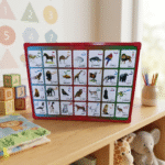 سبورة تعليمية للأطفال حروف عربية مع صور الحيوانات مقاس 40×30 سم قابلة للكتابة والمسح - الصورة 3