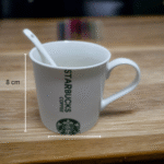 مج قهوة بورسلين بتصميم ستاربكس – كوب قهوة أنيق لعشاق القهوة 350 مل - الصورة 3