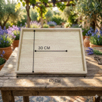 ⁦طقم صواني خشب 3 قطع بتصميم كلاسيك فاخر – صواني تقديم خشبية للضيافة والديكور⁩ - الصورة ⁦5⁩