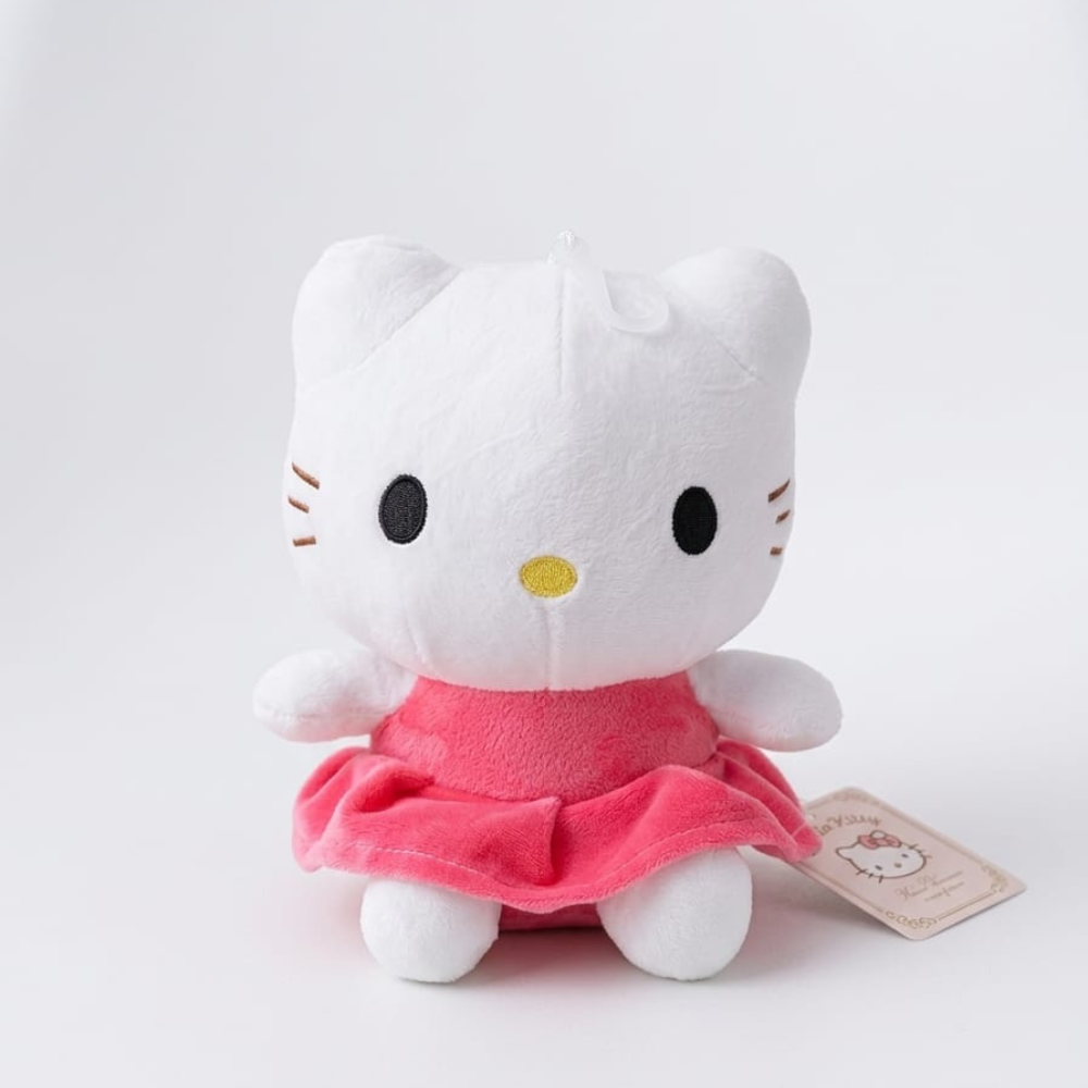 4 دمية كيتي قطيفة لطيفة للأطفال – ارتفاع 21 سم وعرض 20 سم | لعبة قطيفة ناعمة لهدايا البنات والأطفال