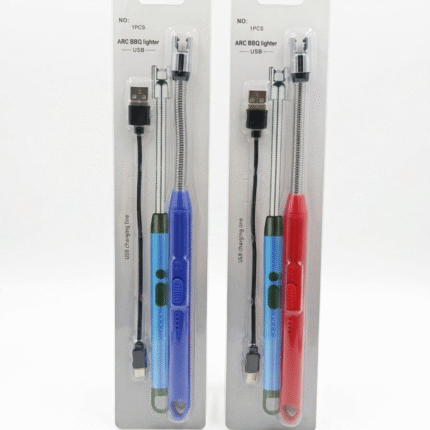 ولاعة كهربائية USB طويلة 26 سم مرنة – ولاعة شحن بدون غاز آمنة للمطبخ والشواء