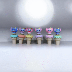 قلم تحديد كيوت شكل آيس كريم بشخصية مرحة – 6 ألوان باستيل للمدرسة والمكتب - الصورة 2