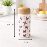 ⁦مج حراري صغير 150 مل بغطاء خشبي أنيق – كوب حراري للمشروبات الساخنة والباردة بتصميم مميز⁩ - الصورة ⁦5⁩