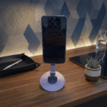 حامل موبايل معدني قابل للتعديل بقاعدة ثابتة – ستاند موبايل مكتبي قوي للاستخدام اليومي - الصورة 7