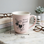 مج بورسلين أنيق برسومات زهور – كوب قهوة وشاي سيراميك بتصميم عصري للمطبخ والهدايا - الصورة 6