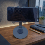 حامل موبايل معدني قابل للتعديل بقاعدة ثابتة – ستاند موبايل مكتبي قوي للاستخدام اليومي - الصورة 8