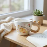 مج بورسلين شكل قطة Lovey Cat سعة 300 مل – كوب قهوة بتصميم كيوت بمقبض على شكل قطة - الصورة 3