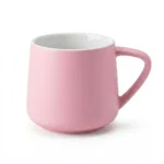 مج بورسلين بينك 350 مل – كوب قهوة سيراميك بتصميم عصري أنيق للاستخدام اليومي والهدايا