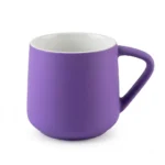 مج بورسلين بنفسجي مطفي سعة 350 مل – كوب قهوة وشاي بتصميم عصري أنيق للمكتب والمنزل