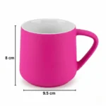 ⁦مج بورسلين فوشيا 350 مل – كوب قهوة أنيق⁩ - الصورة ⁦2⁩