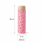 مج حراري 250ml ستانلس ستيل وردي – كوب حراري لحفظ القهوة والمشروبات الساخنة - الصورة 2