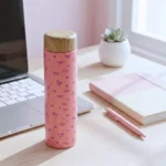 مج حراري 250ml ستانلس ستيل وردي – كوب حراري لحفظ القهوة والمشروبات الساخنة - الصورة 4