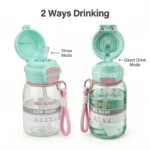 ⁦زجاجة مياه للأطفال بغطاء مزدوج وشفاط – سعة 680 مل بتصميم Dream Baby عملي للمدرسة والرياضة⁩ - الصورة ⁦3⁩