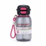 زجاجة مياه للأطفال 680 مل بغطاء محكم وشفاط – زجاجة شرب مدرسية عملية بتصميم جذاب