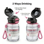 ⁦زجاجة مياه للأطفال 680 مل بغطاء محكم وشفاط – زجاجة شرب مدرسية عملية بتصميم جذاب⁩ - الصورة ⁦3⁩