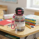 ⁦زجاجة مياه للأطفال 680 مل بغطاء محكم وشفاط – زجاجة شرب مدرسية عملية بتصميم جذاب⁩ - الصورة ⁦4⁩