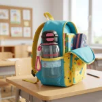 ⁦زجاجة مياه للأطفال 680 مل بغطاء محكم وشفاط – زجاجة شرب مدرسية عملية بتصميم جذاب⁩ - الصورة ⁦5⁩