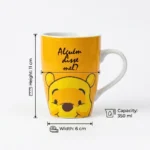 مج قهوة سيراميك بتصميم دب لطيف – كوب قهوة سعة 350 مل للاستخدام اليومي والمشروبات الساخنة - الصورة 3