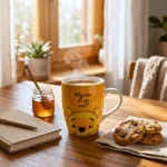 مج قهوة سيراميك بتصميم دب لطيف – كوب قهوة سعة 350 مل للاستخدام اليومي والمشروبات الساخنة - الصورة 4