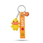 ⁦ميدالية مفاتيح بطّة كيوت سيليكون طول 10 سم – دلاية مفاتيح وشنط بتصميم Duck لطيف⁩ - الصورة ⁦2⁩
