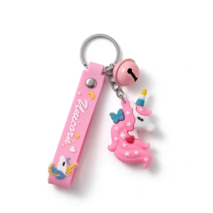 ميدالية مفاتيح يونيكورن كيوت سيليكون طول 10 سم – دلاية مفاتيح وشنط Unicorn للبنات