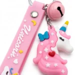 ⁦ميدالية مفاتيح يونيكورن كيوت سيليكون طول 10 سم – دلاية مفاتيح وشنط Unicorn للبنات⁩ - الصورة ⁦3⁩