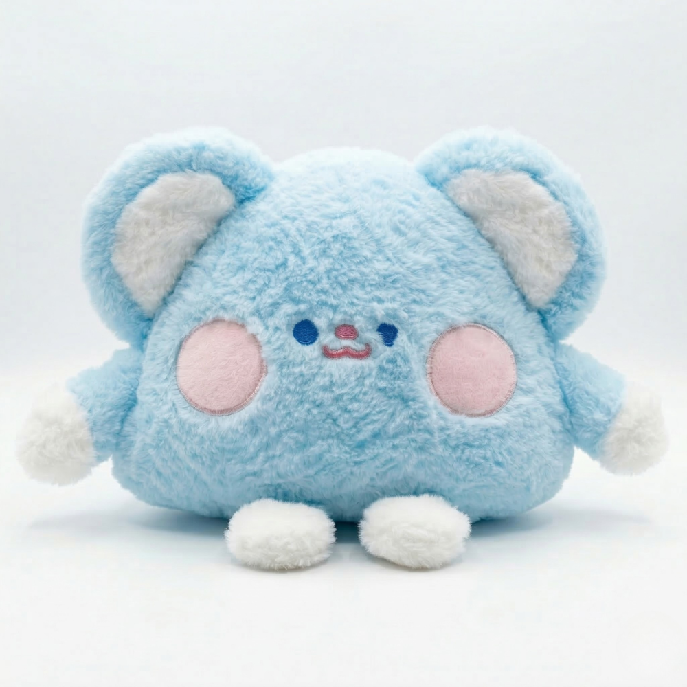 Untitled design (16) 1️⃣ دمية دب قطيفة كيوت زرقاء – Plush Bear Toy ناعمة للأطفال بحجم 30×12 سم للهدايا والديكور