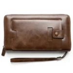 ⁦محفظة جلد رجالي أنيقة بسوستة متعددة الجيوب – مقاس 22×12 سم بتصميم عملي وعصري⁩ - الصورة ⁦9⁩