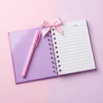 ⁦مفكرة نوت بوك سلك مع قلم مقاس 14 × 10.5 سم – دفتر ملاحظات عملي⁩ - الصورة ⁦3⁩