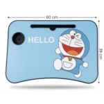 ترابيزة لاب توب محمولة تصميم كرتوني لون أزرق مقاس 60×39 سم قابلة للطي مع حامل موبايل وكوب - الصورة 2