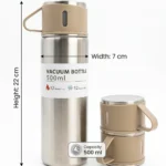 ⁦زجاجة حرارية ستانلس ستيل 500 مل لحفظ المشروبات الساخنة والباردة حتى 12 ساعة⁩ - الصورة ⁦2⁩