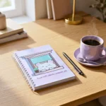 ⁦كشكول بسلك مقاس 21.5×15.5 سم تصميم كيوت تحفيزي – نوت بوك مثالي للمذاكرة وتنظيم اليوم⁩ - الصورة ⁦3⁩