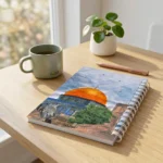 ⁦كشكول بسلك مقاس 21.5×15.5 سم بتصميم قبة الصخرة – نوت بوك أنيق للمذاكرة والكتابة اليومية⁩ - الصورة ⁦3⁩